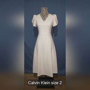 Calvin Klein Elegant White Bridal Dress